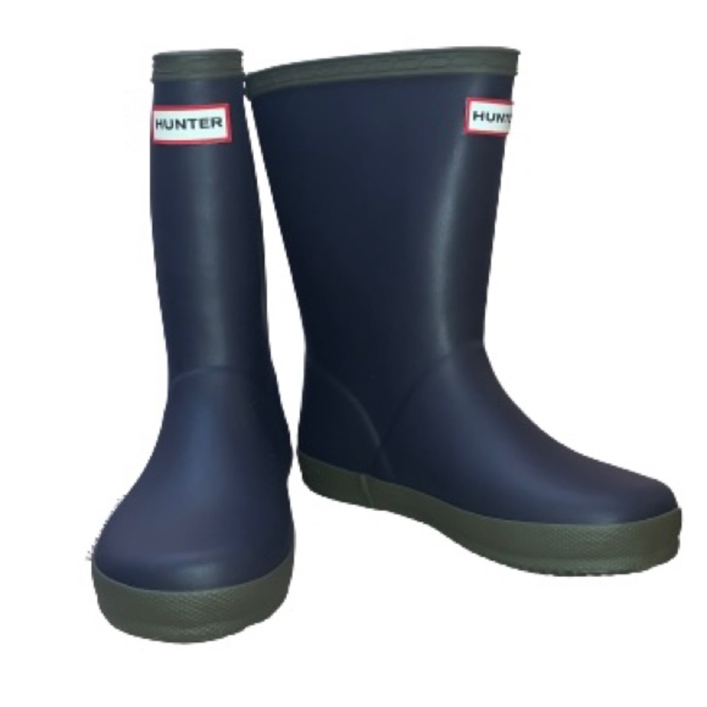NWT Hunter Kids First Classic Rain Boot Size 12 Navy/Olive